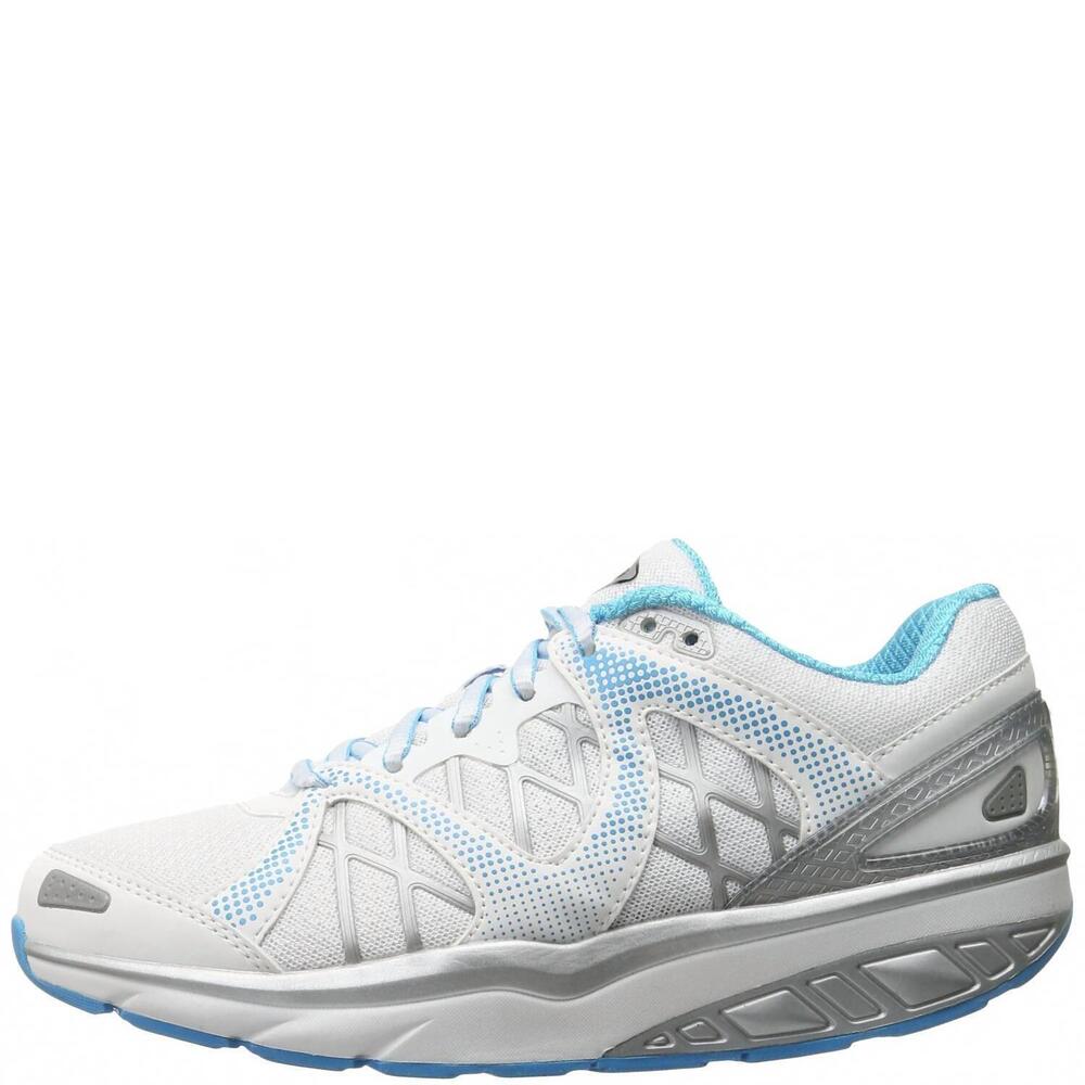 NEW MBT women's afiya 6 walking shoe in white/silver